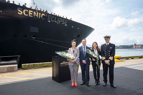 Dame Helen Mirren christens Scenic Eclipse in New York