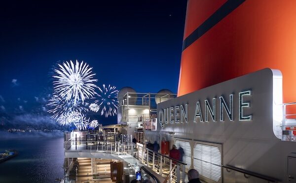 Queen Anne departs on first world voyage